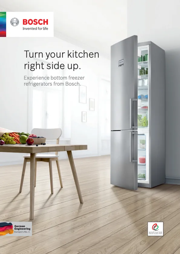 Experience bottom freezer refrigerators from Bosch