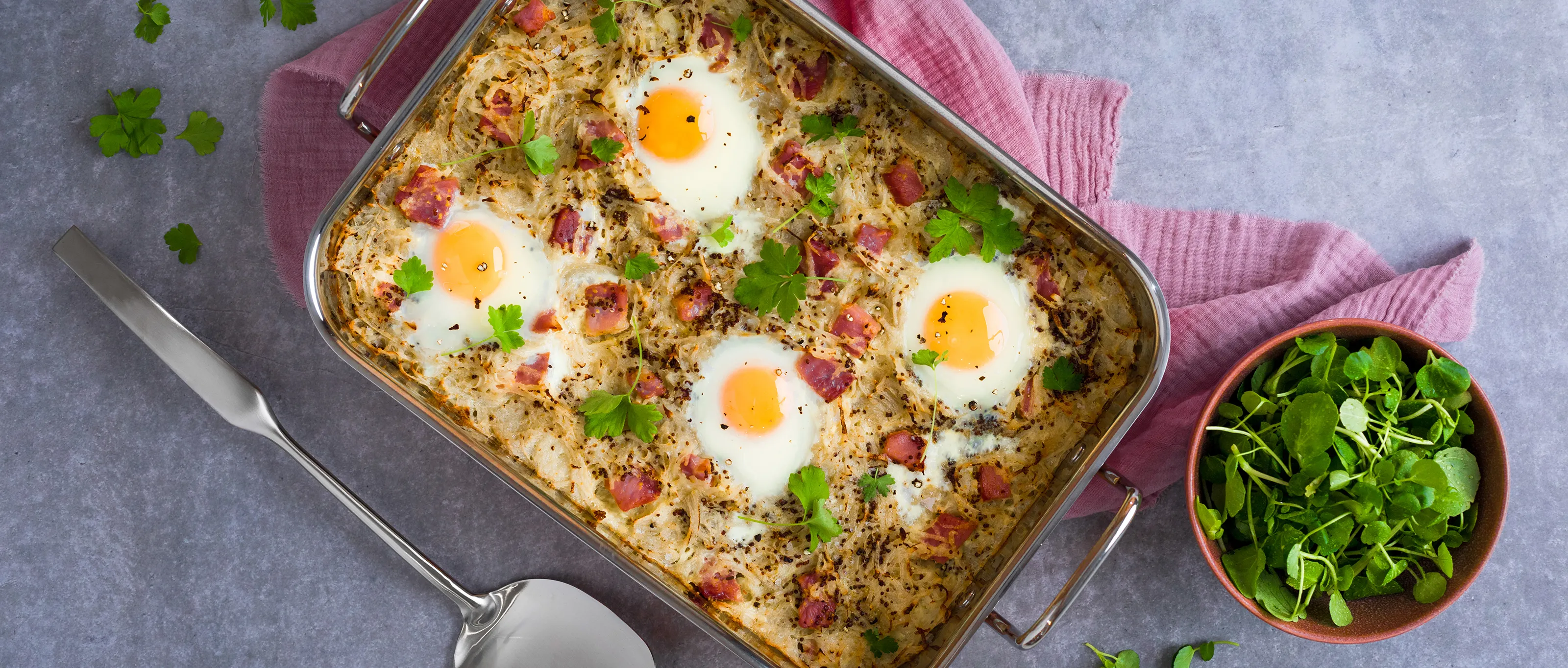 Egg and Gammon Tray Bake