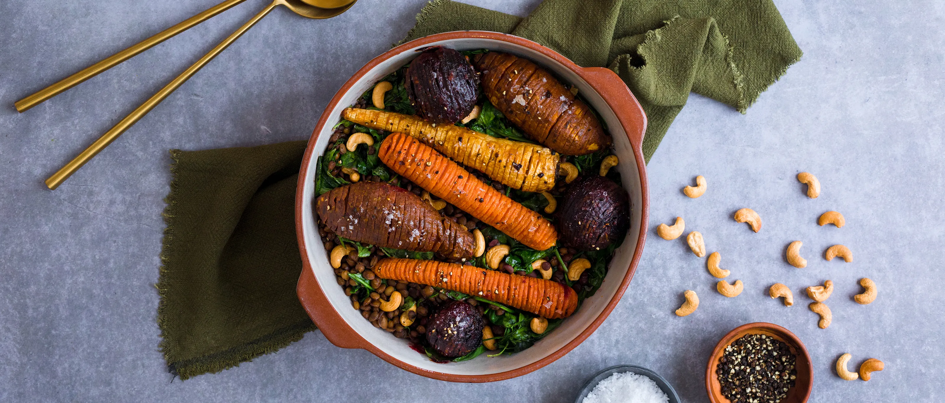 Miso Roast Vegetable With Lentil