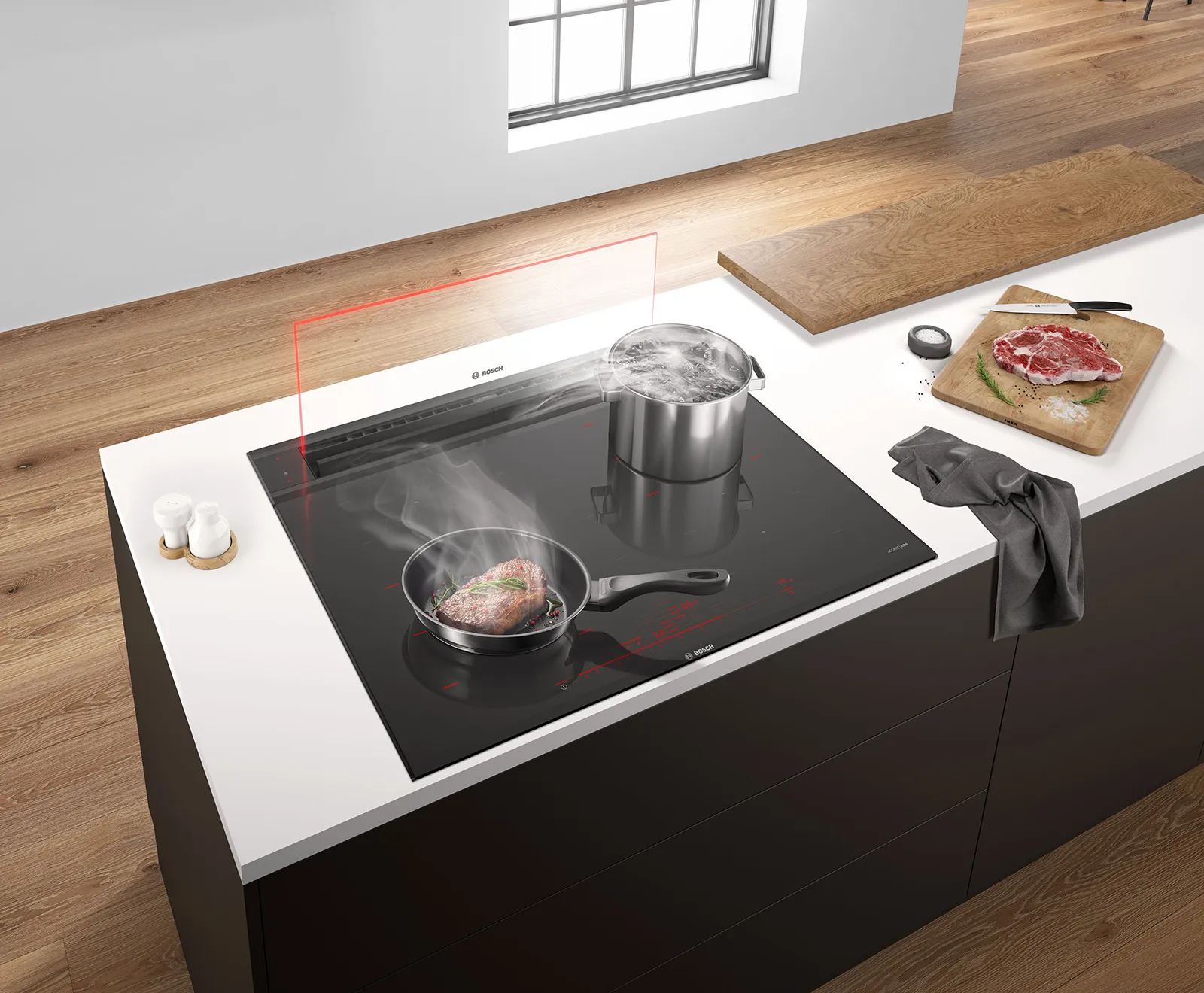 Bosch accent line steklena dvižna napa