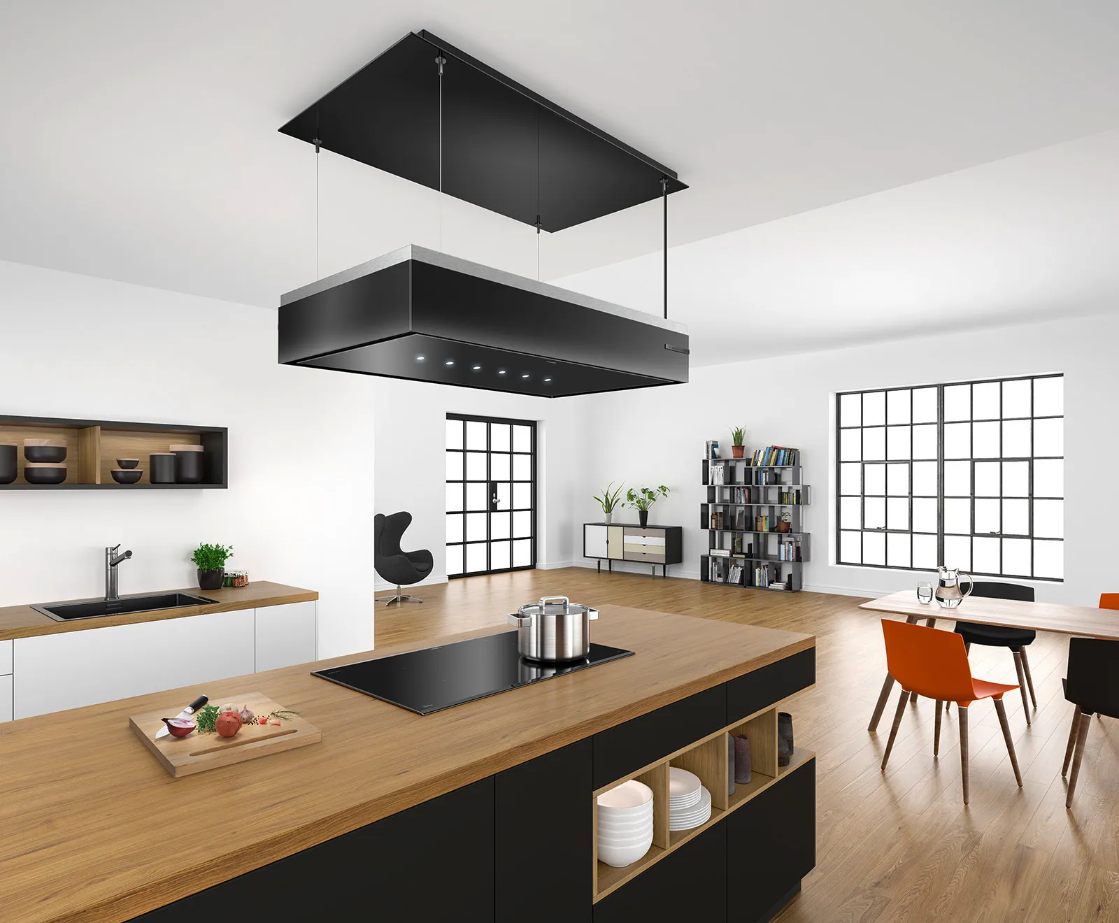 Moderna kuhinja opremljena z Bosch accent line aparati.