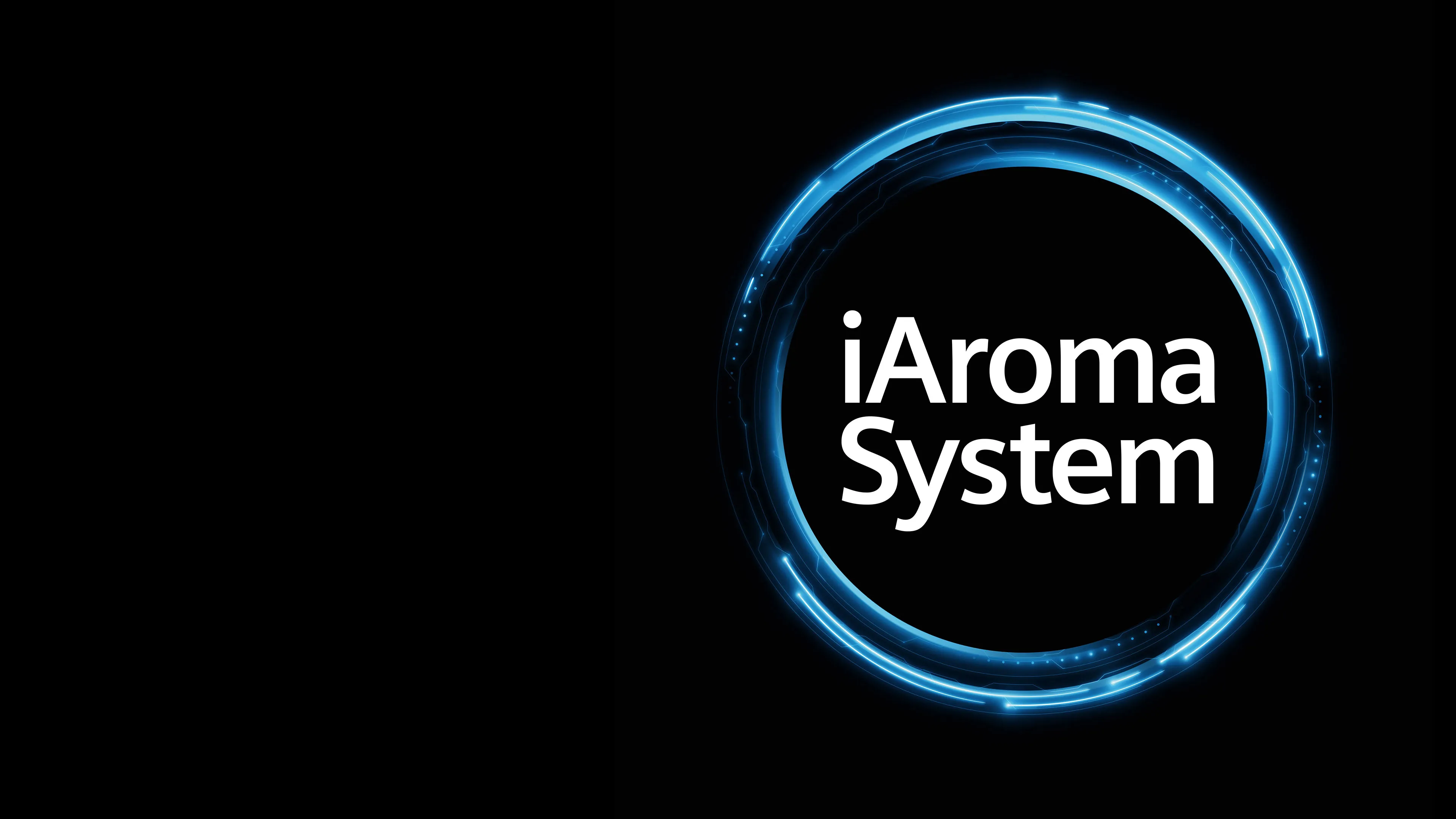 napis iroma system na czarnym tle