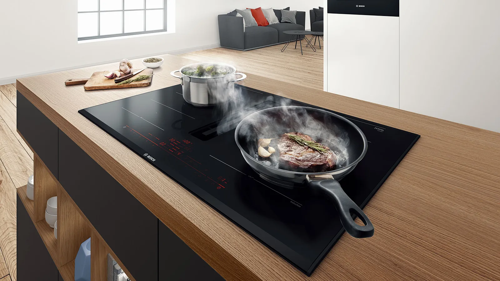 PerfectFry senzor na kuhalni plošči Bosch accent line.