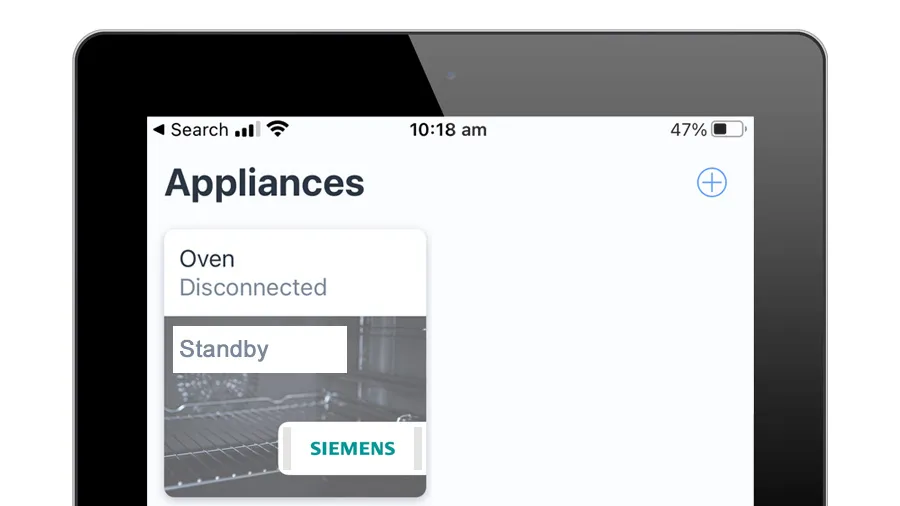 Ensure your appliance is connected to the Home Connect app