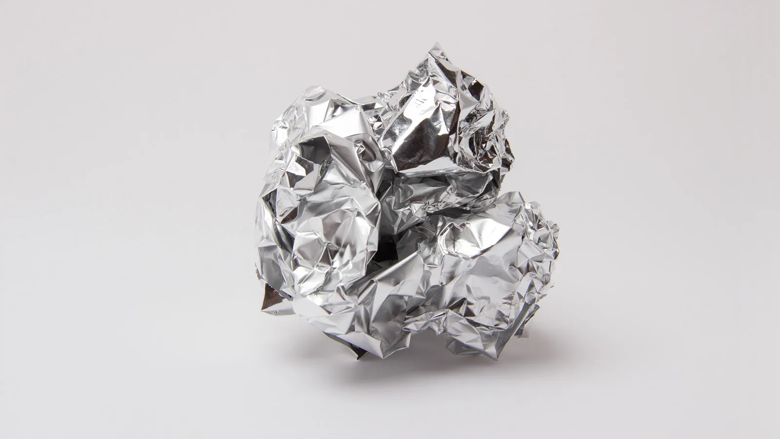 Ball of tin foil scrunched up