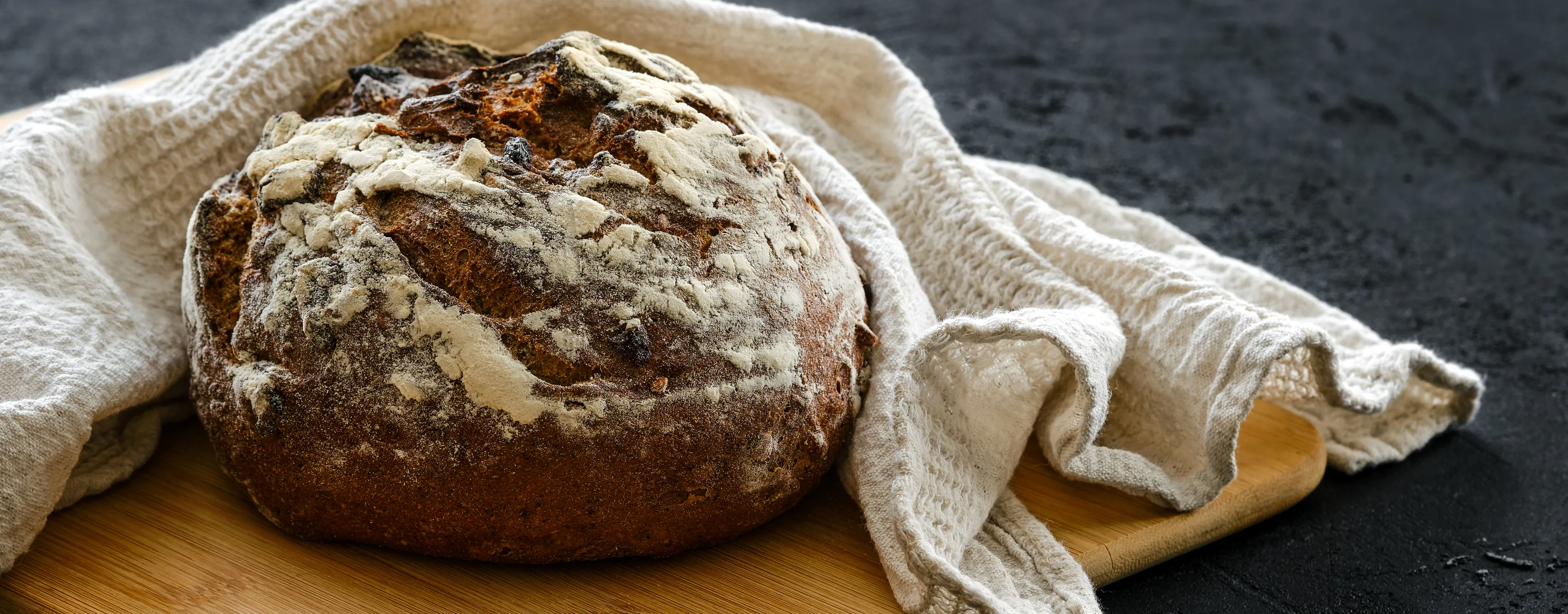 Indulgent Coffee, Cocoa, and Raisin Loaf