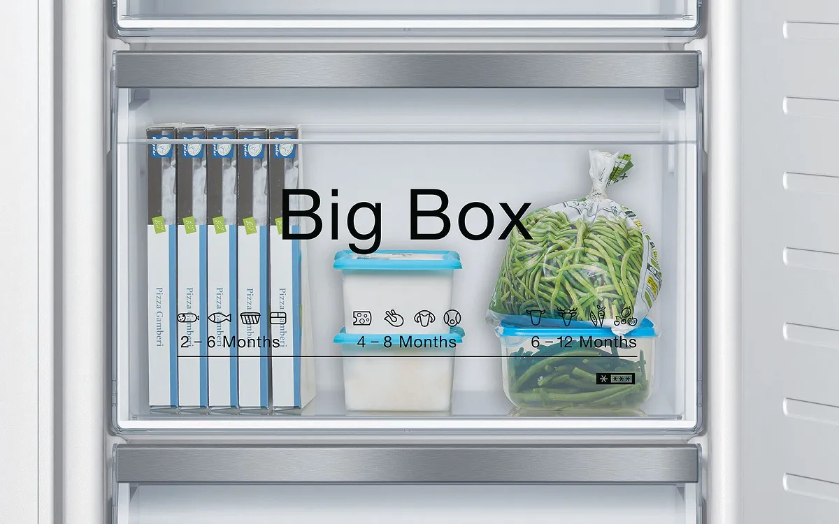 Constructa Gefrierschrank mit Big Box für großes Gefriergut.