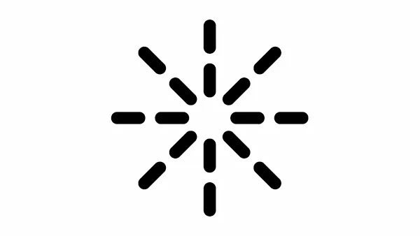 Rinse aid refill symbol: a sun with dotted rays.