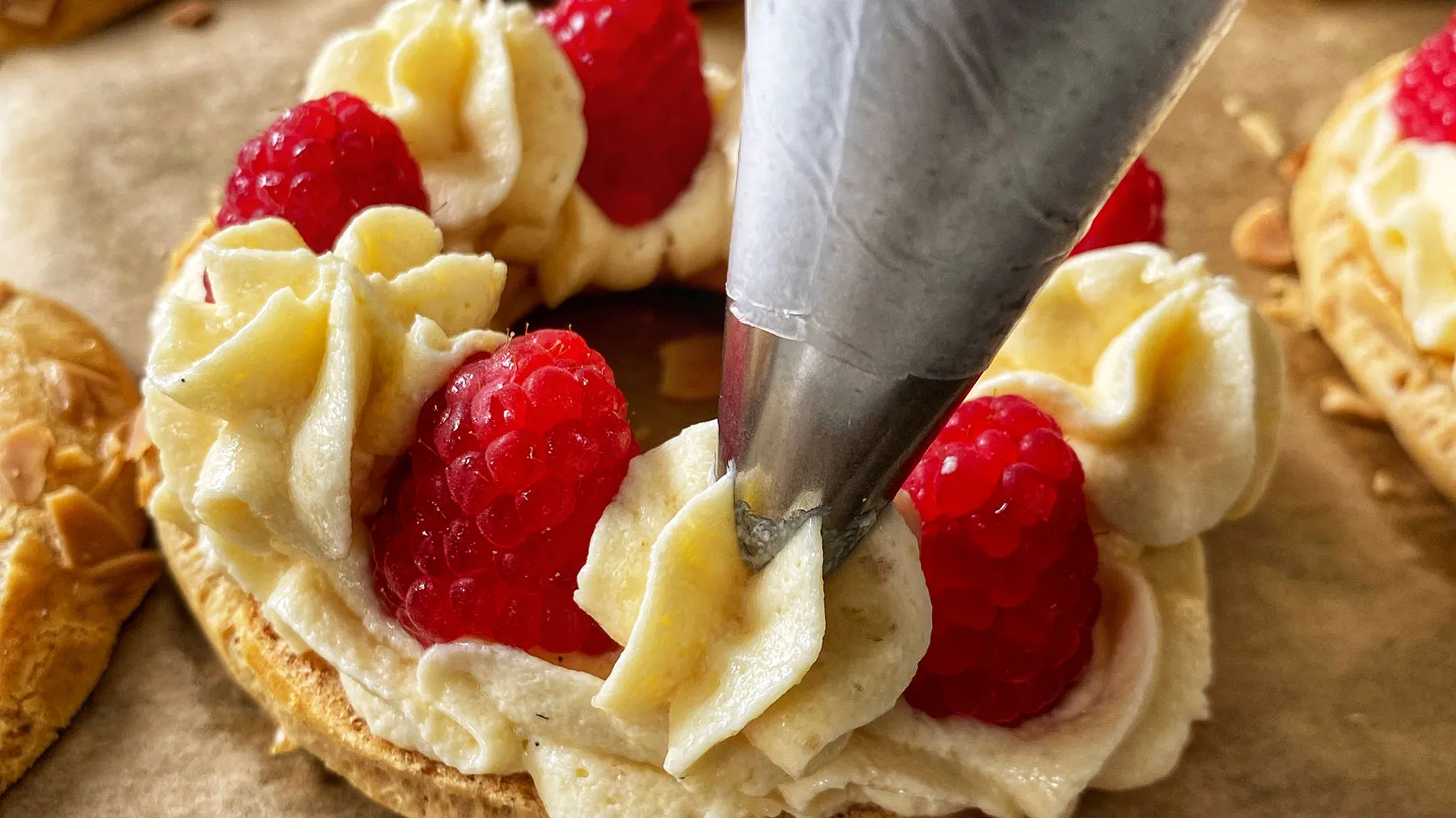 Raspberry Paris Brest finished