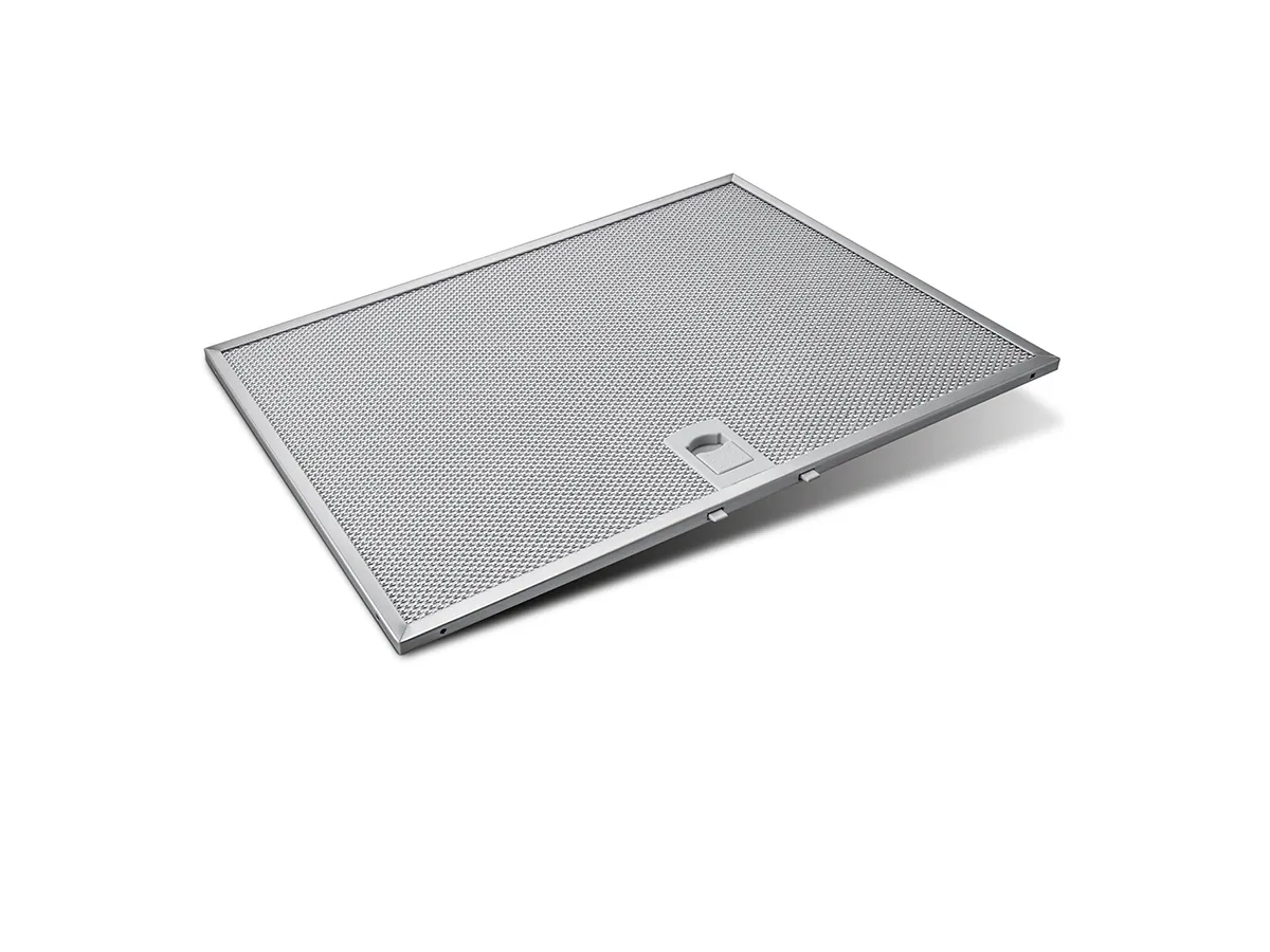 Metal mesh filter for kitchen exhaust fan or oven.