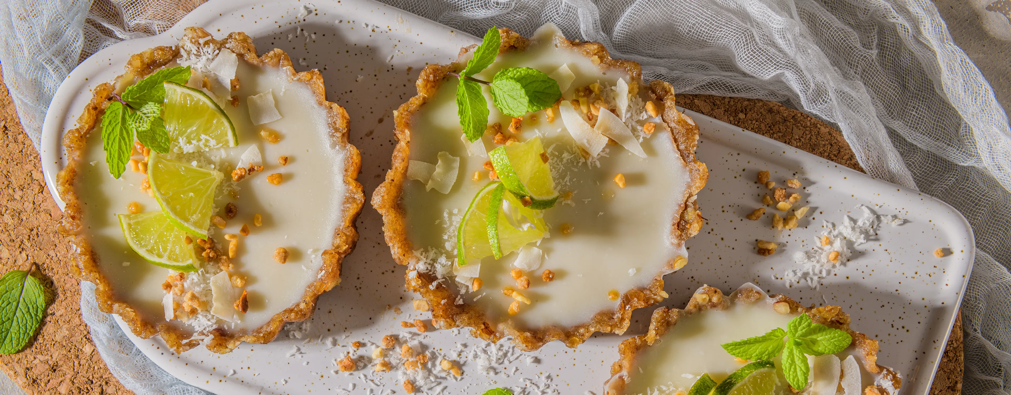 Coconut Avocado Lime Tart