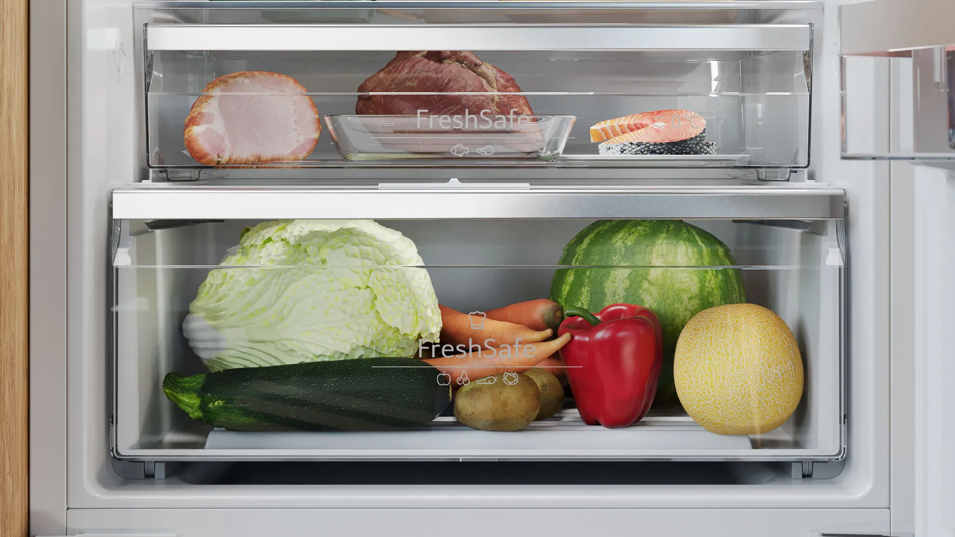 NEFF Fresh Safe 1: Kühlschrank mit Gemüsefach.
