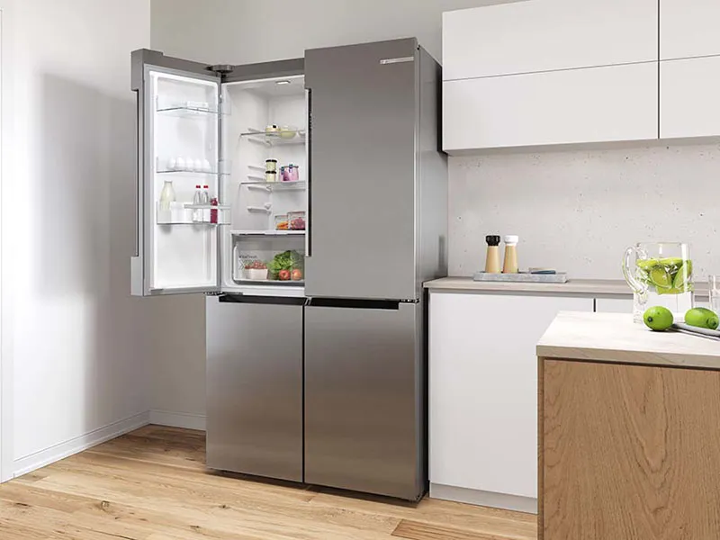 Bosch Series 4 French Door Bottom freezer, multi door 183 x 90.5 cm Stainless steel KFN96APEAG