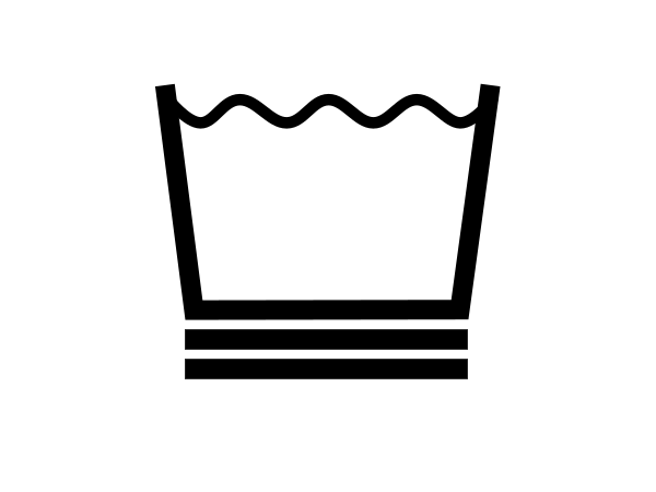 Pflegesymbol Waschen fein