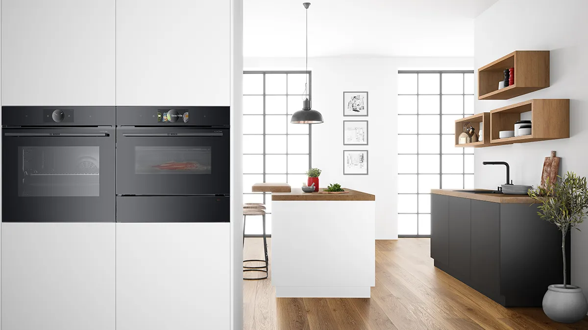 Accent line Backöfen in einer Küchenumgebung.