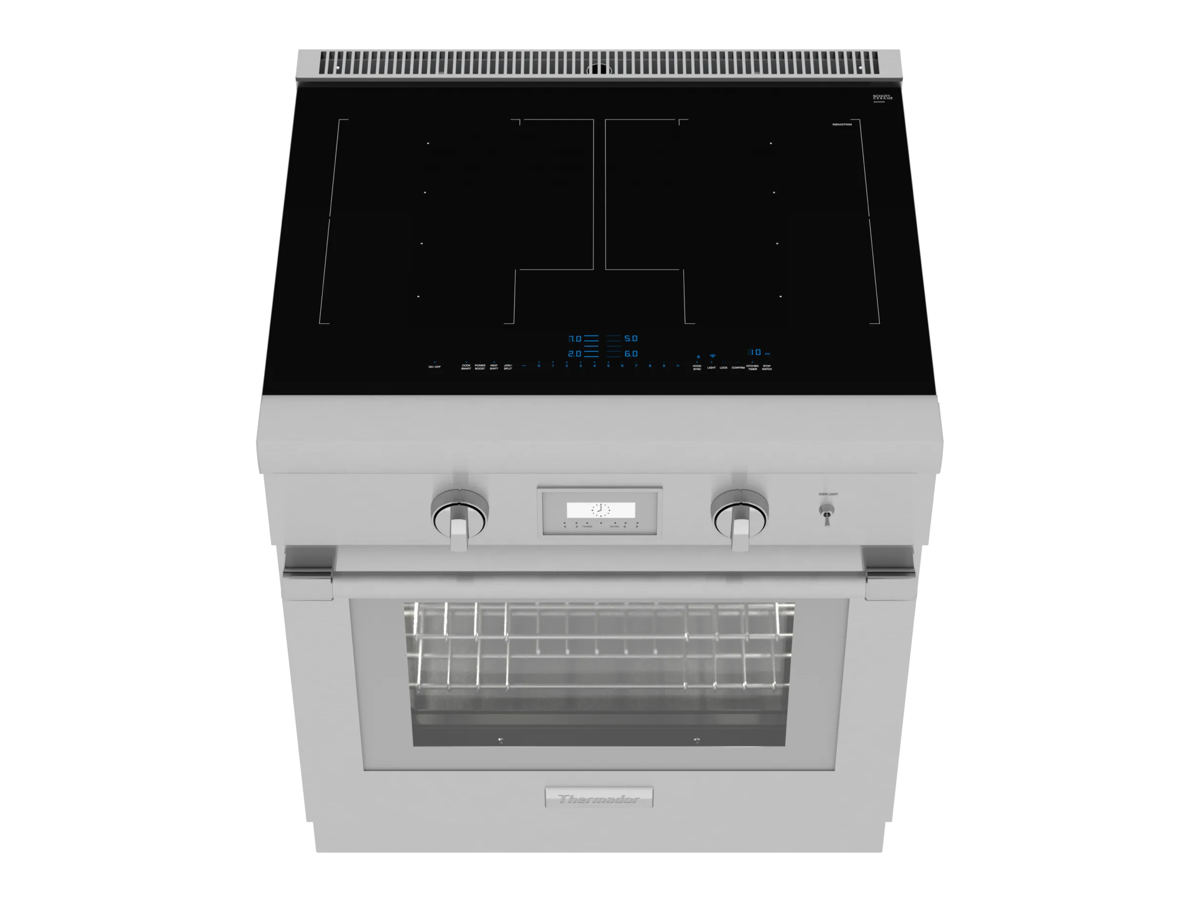36 Inch induction dual fuel range