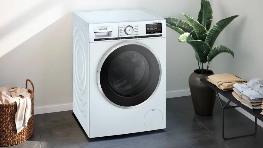 Washing machine in utility room
