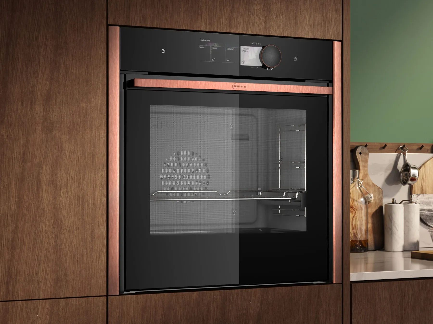 Backofen mit flächenbündigem Griff
