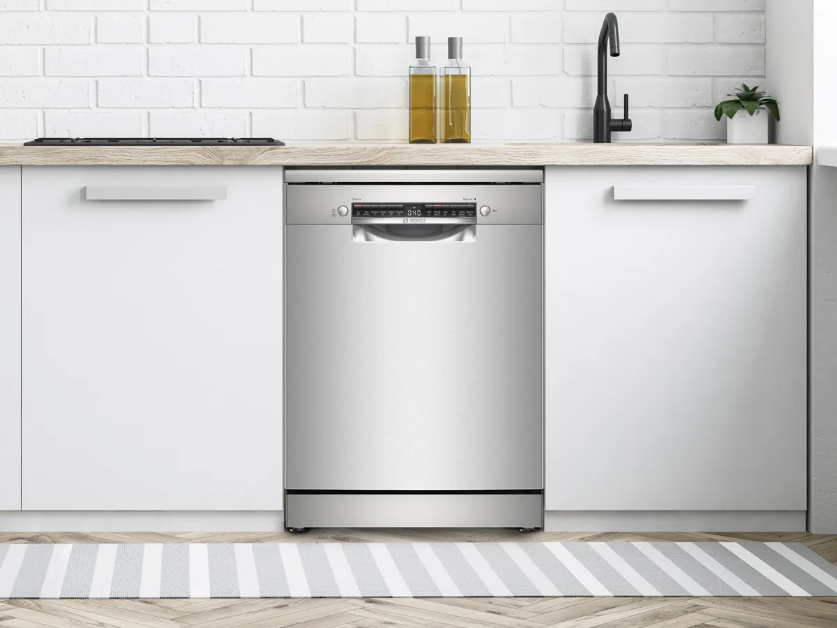 Freestanding dishwasher under counter