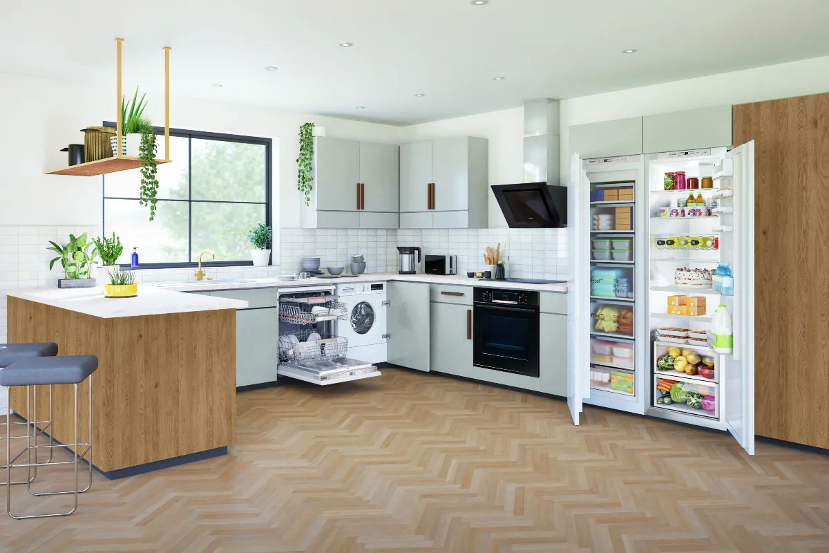Open planned space with multiple Bosch appliances