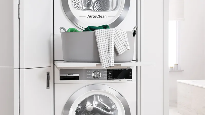 stacking kit between washing machine and tumble dryer