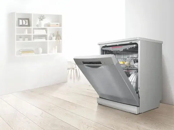 Bosch dishwasher interior showcasing innovative rack design and durable components for optimal performance.