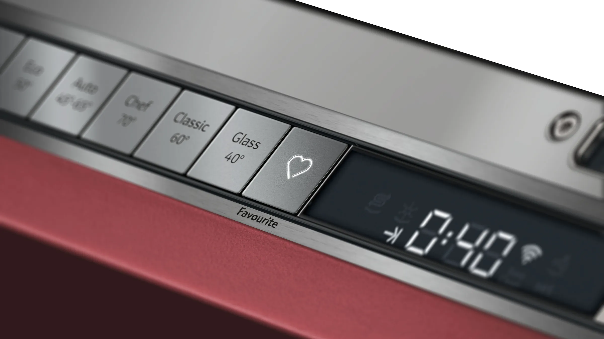 Favourite button on dishwasher display
