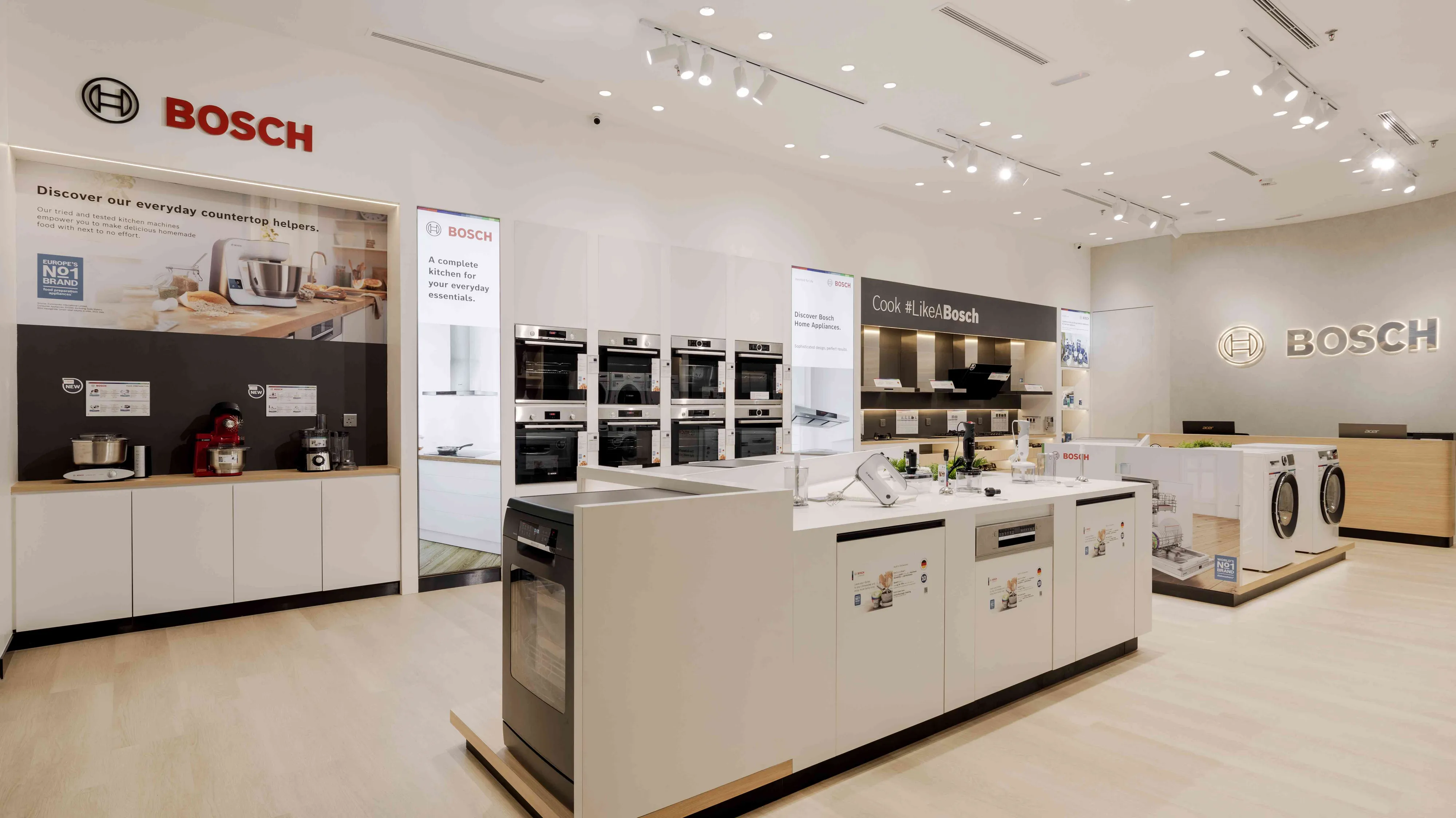Interior display of Bosch Official Store and Experience Centre at Toppen Shopping Centre Johor Bahru