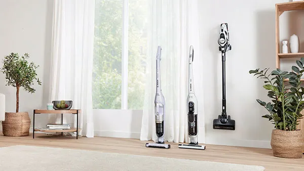 Upright vacuum cleaners