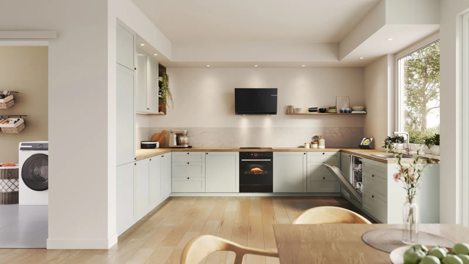 Open planned space with multiple Bosch appliances