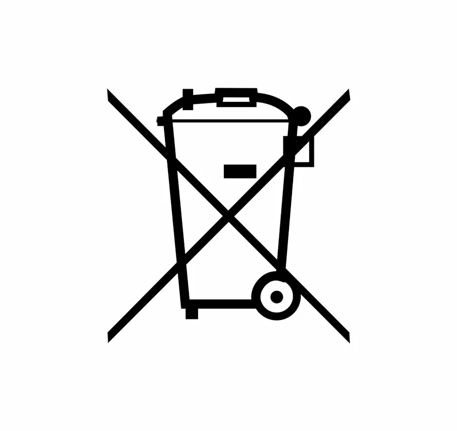 Trash, hiçbir tasarruf veya atık göstermediğini gösteren çapraz sembolü ile ikonabilir.