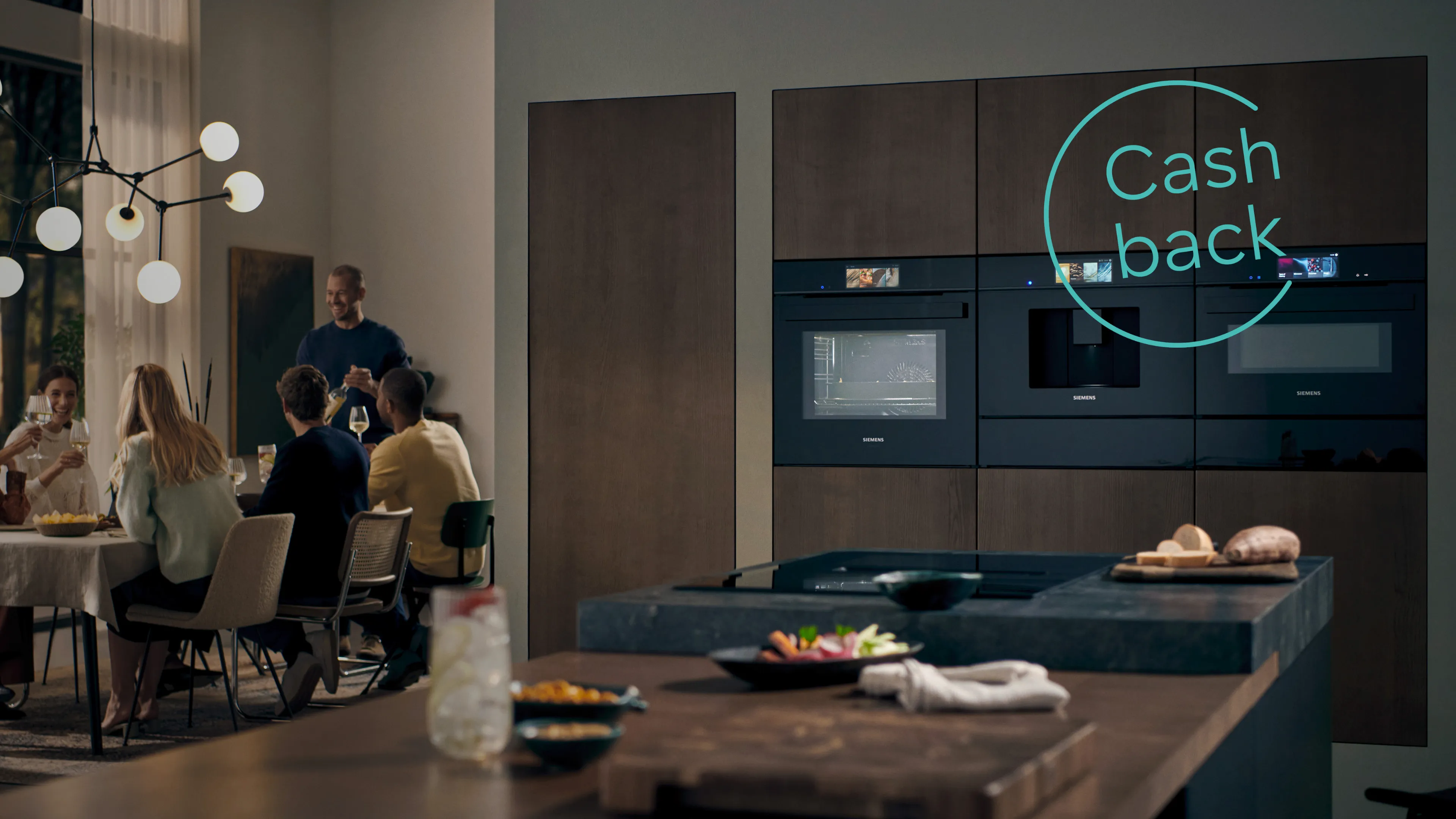 Siemens studioLine -kodinkoneet, joissa on cashback-kuvake.