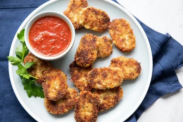 Crispy cauliflower nuggets