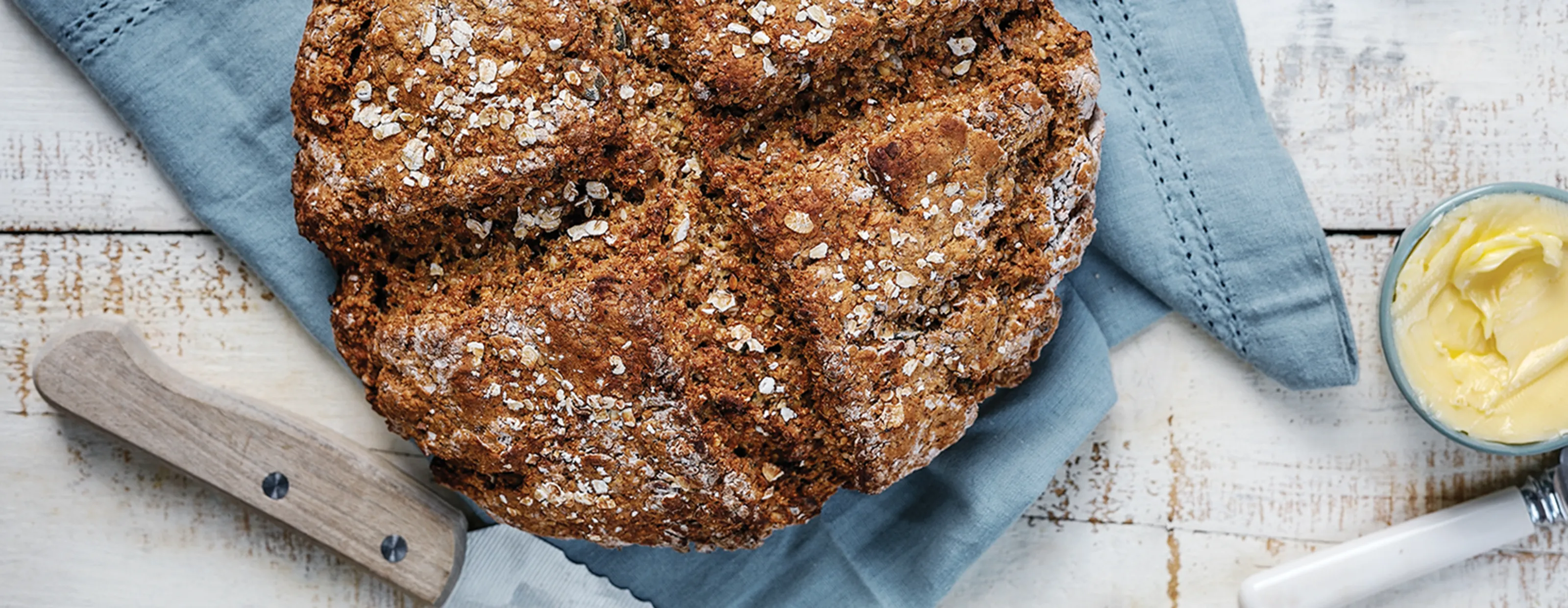 Freshly baked soda bread