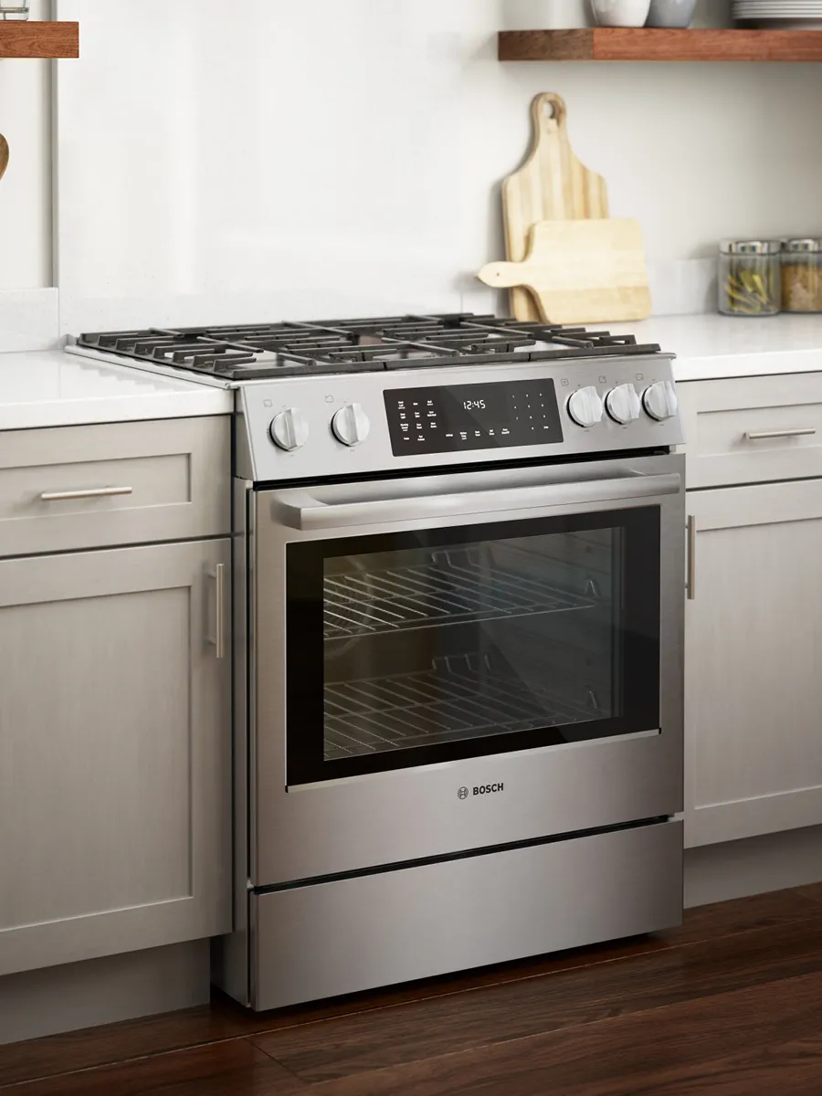 An open modern Bosch Microwave