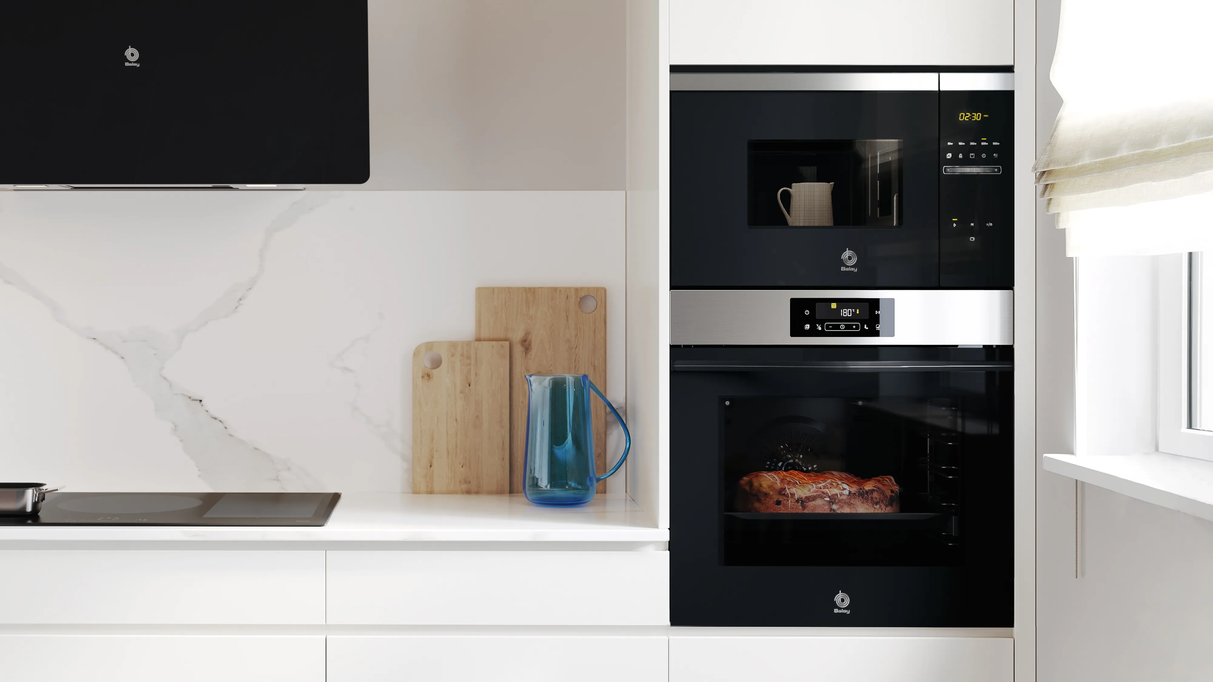 Columna de horno y microondas serie acero Balay