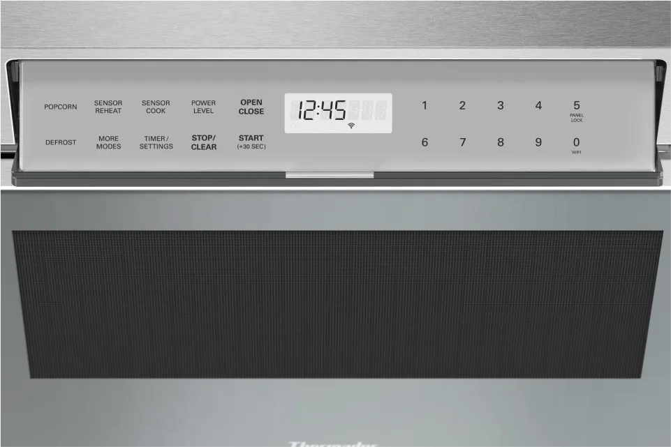 thermador microwave oven drawer concealed WITH drop down panel