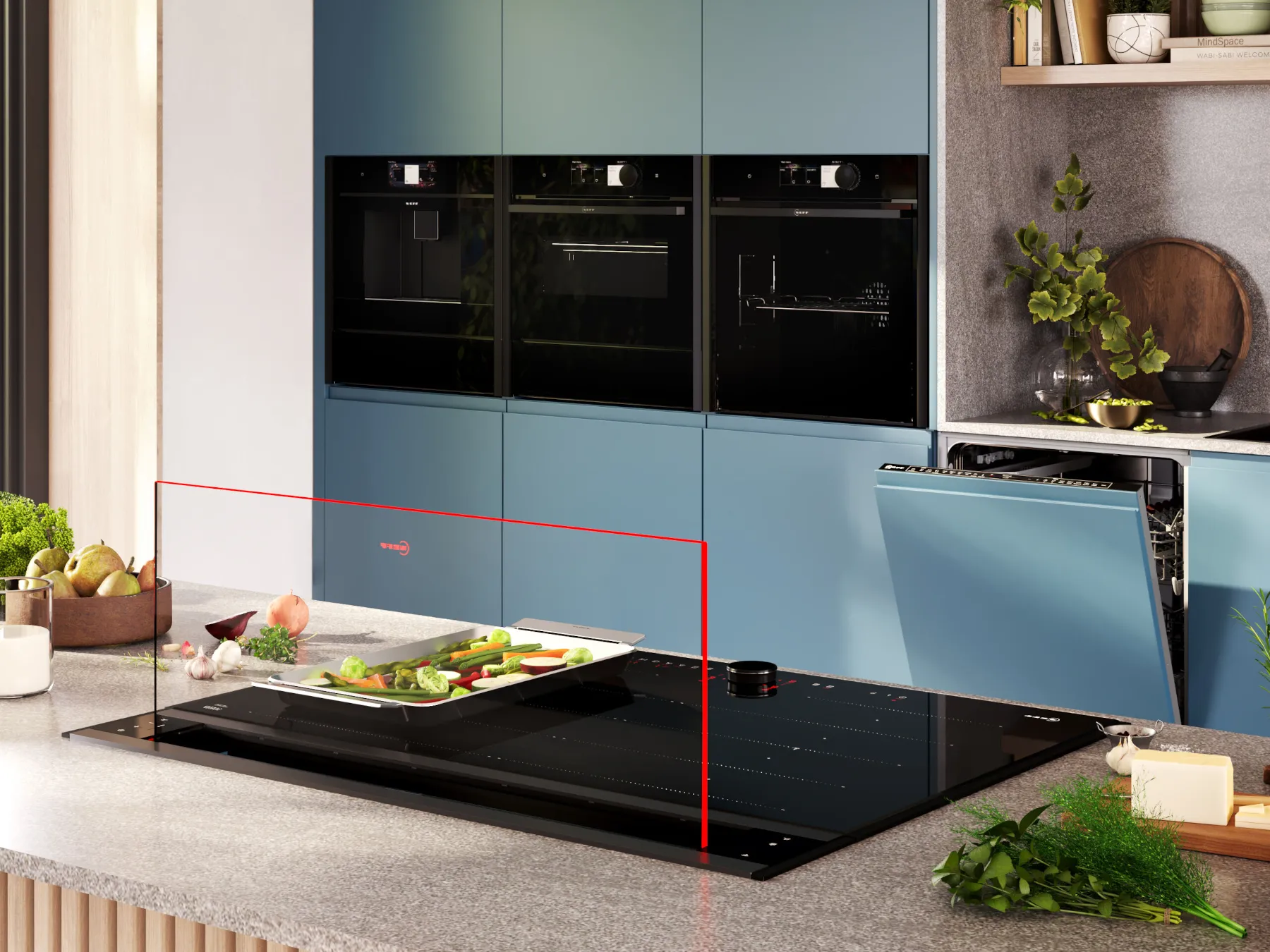 Backofen Set Schwarz