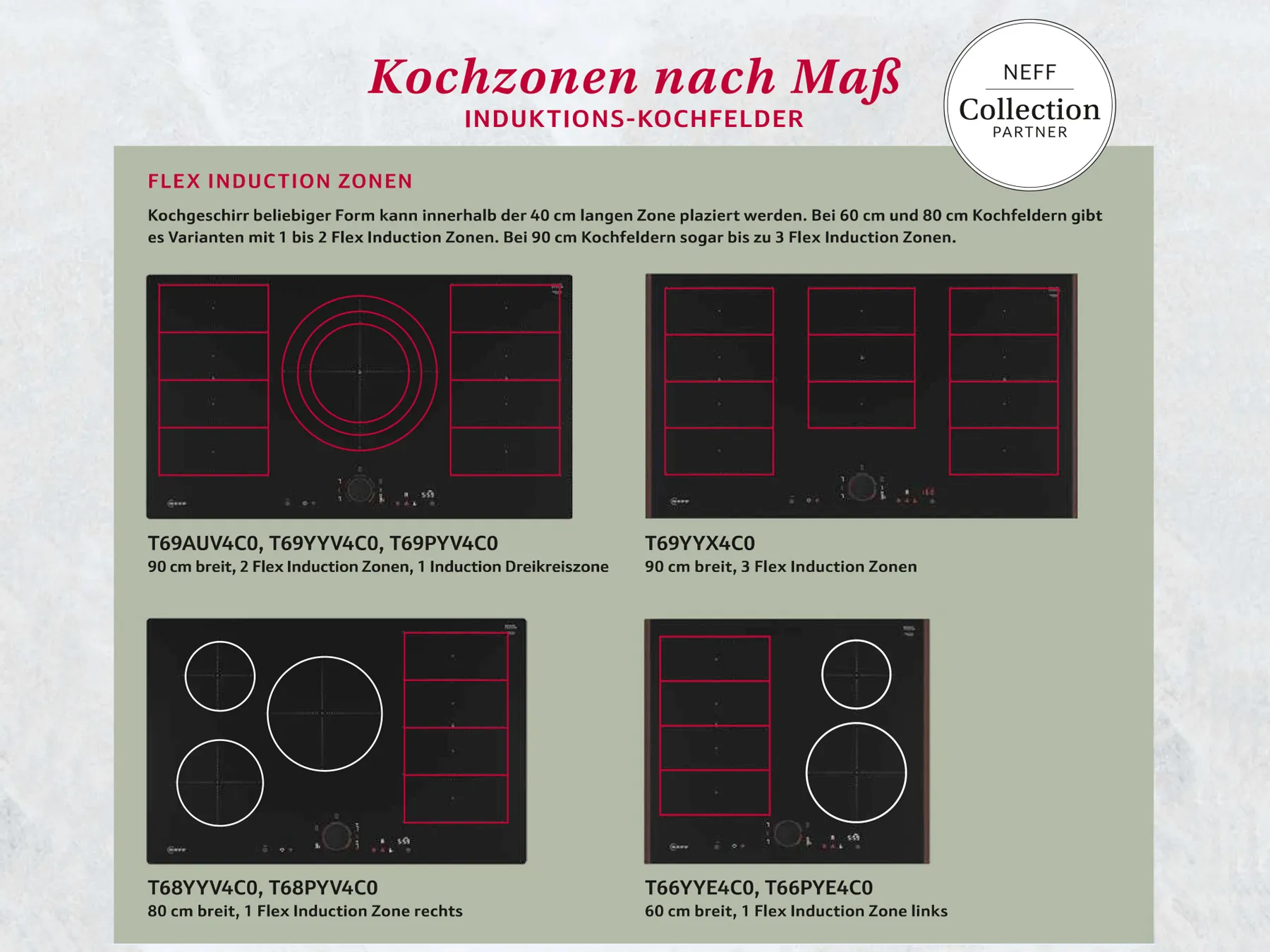 Kochzonen: NEFF Collection Induktionskochfelder