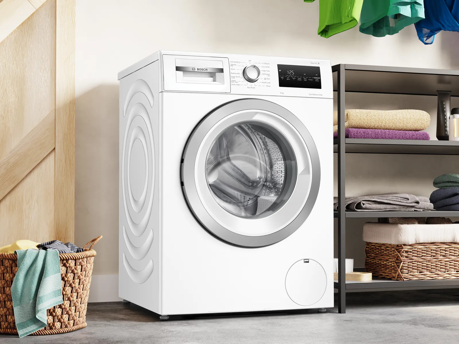 Washing machine in utility room