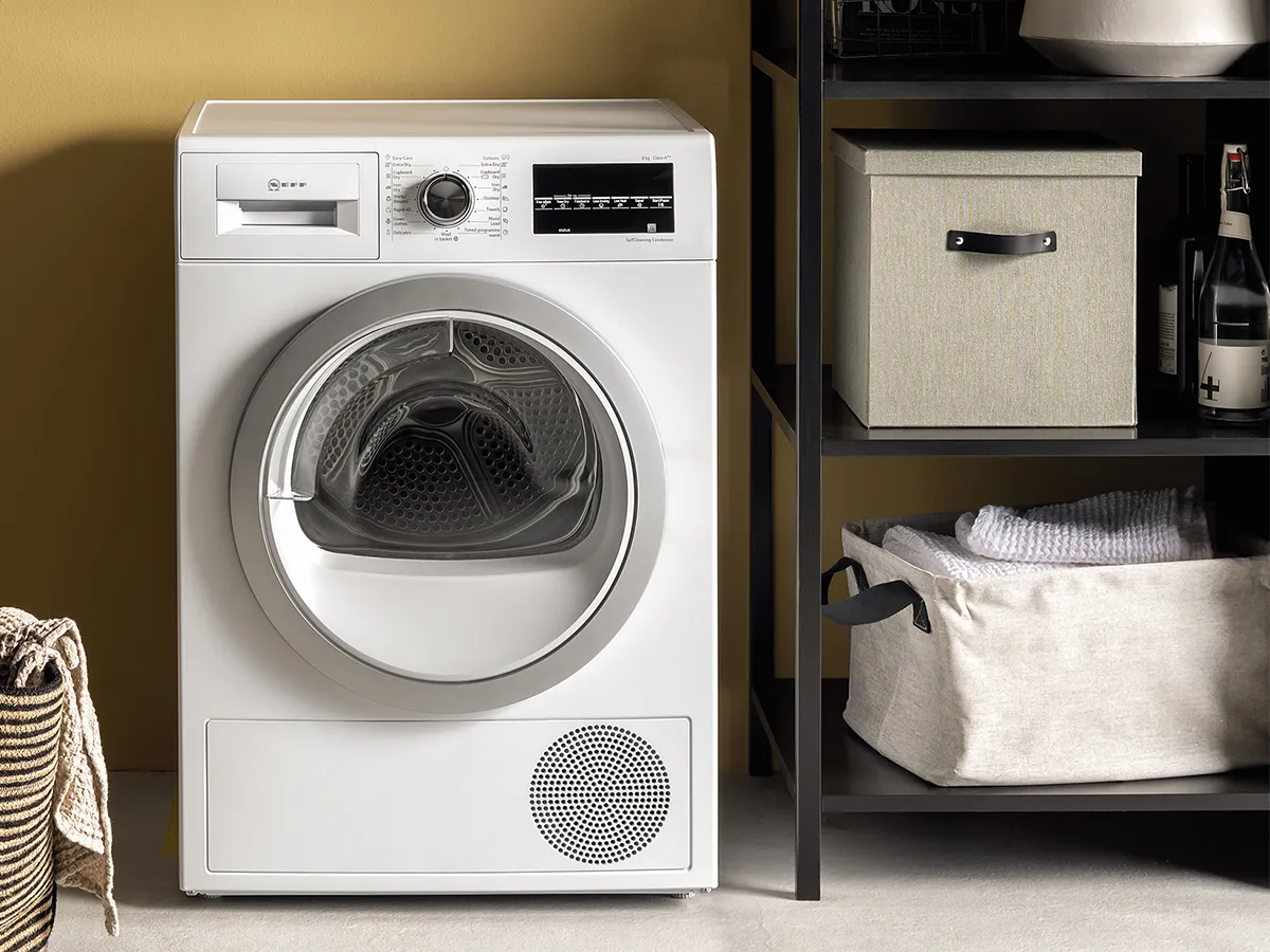 Washing machine in utility room