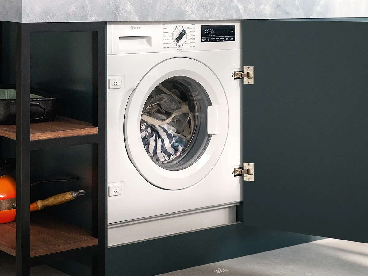 Built in washing machine in under counter space