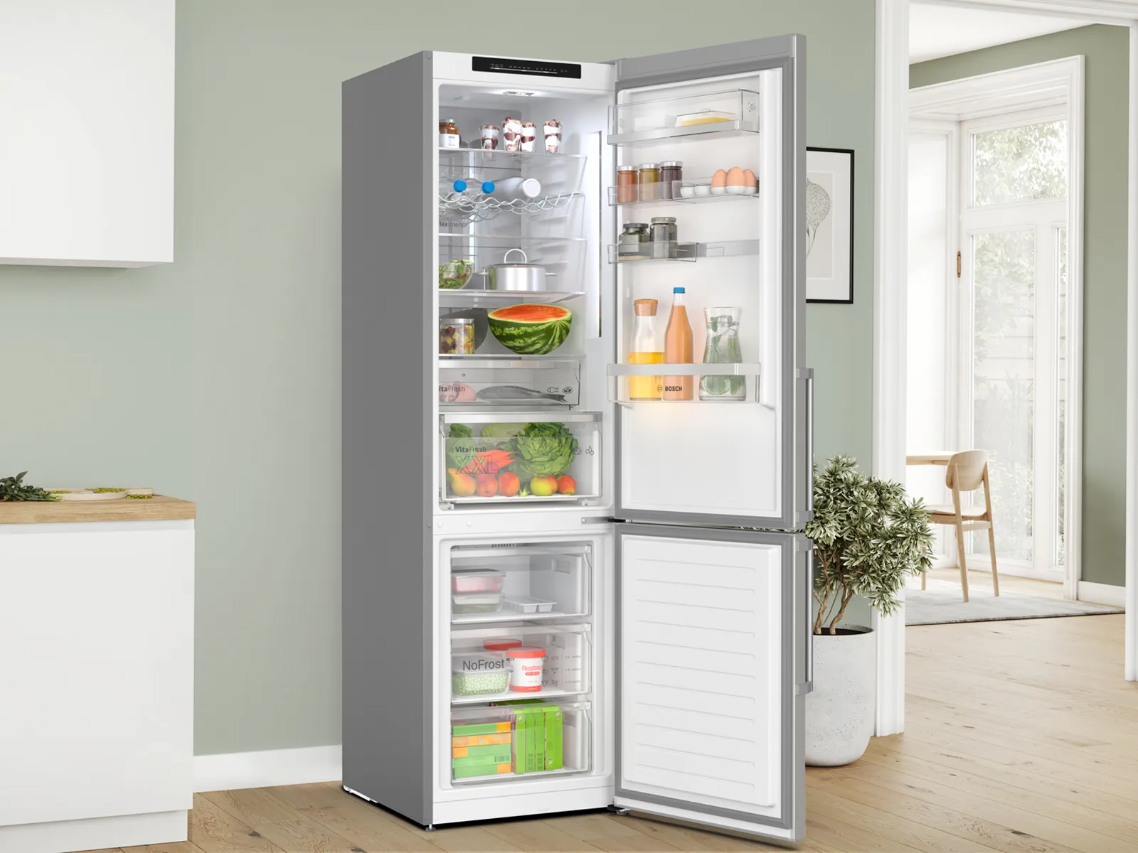 Open fridge freezer