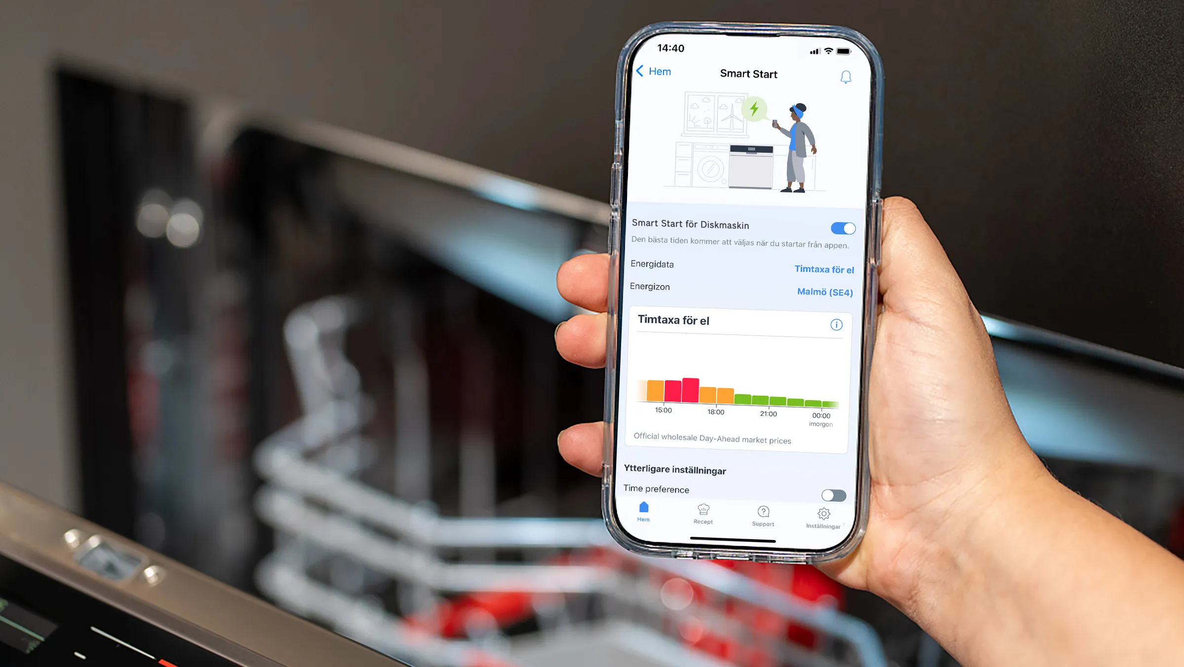 Smart Start - automatisk starttid för förnybar el eller lägsta pris, valet är ditt.
