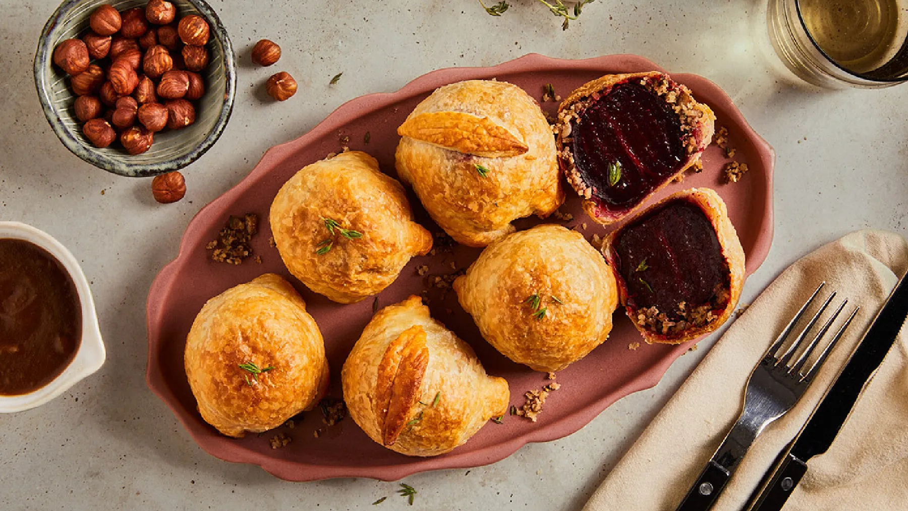 Mini Vegan Beet Wellingtons