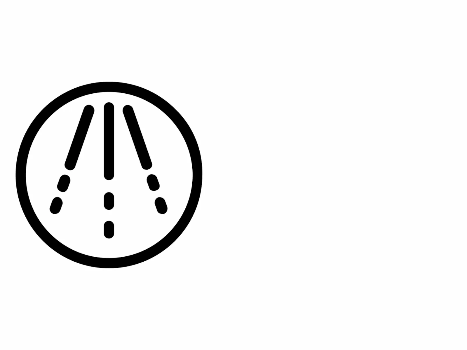 Icona di uno spruzzo d'acqua, simbolo della pulizia automatica.