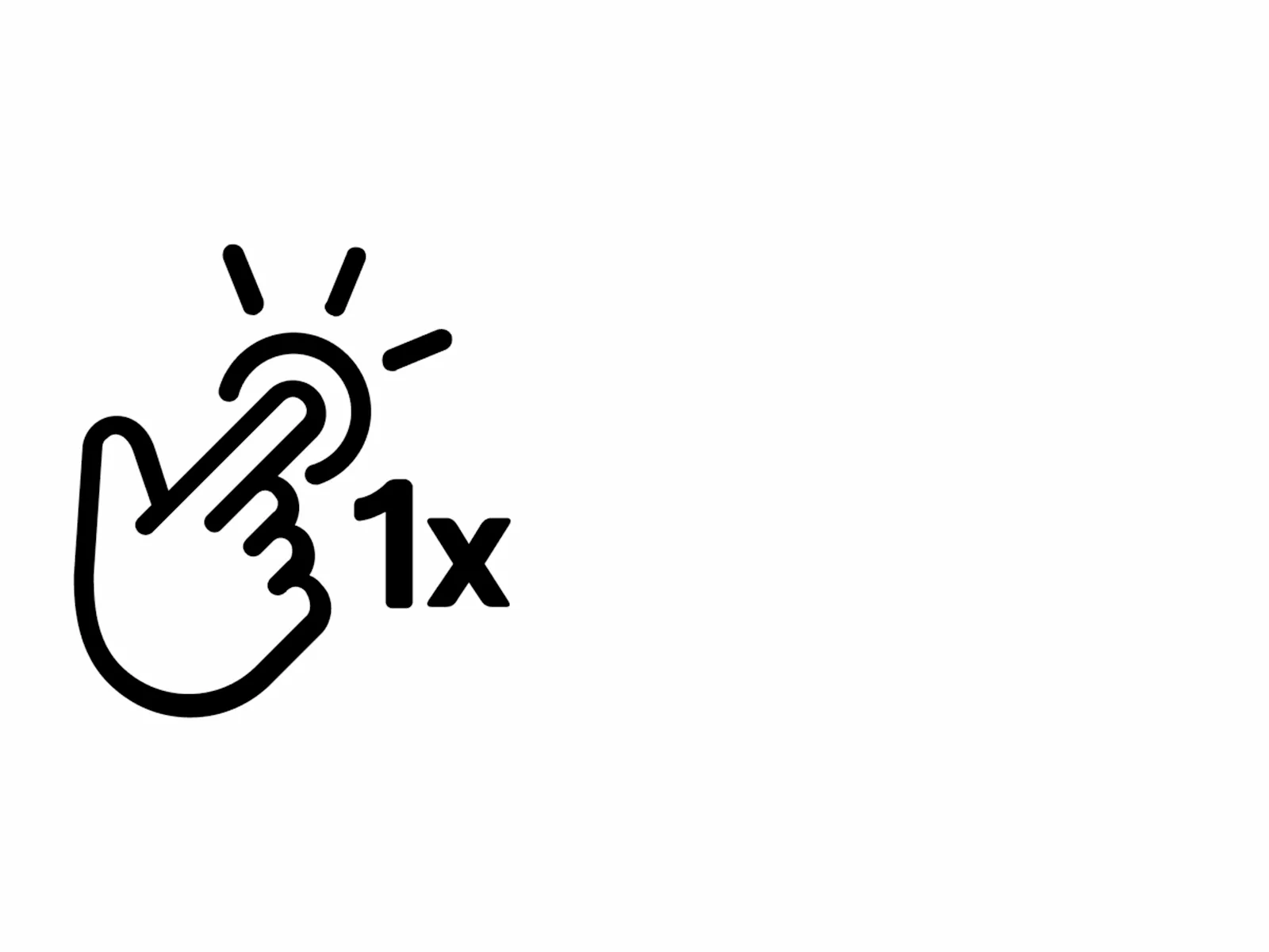 Icona di un dito su un pulsante, simbolo della funzione One Touch.