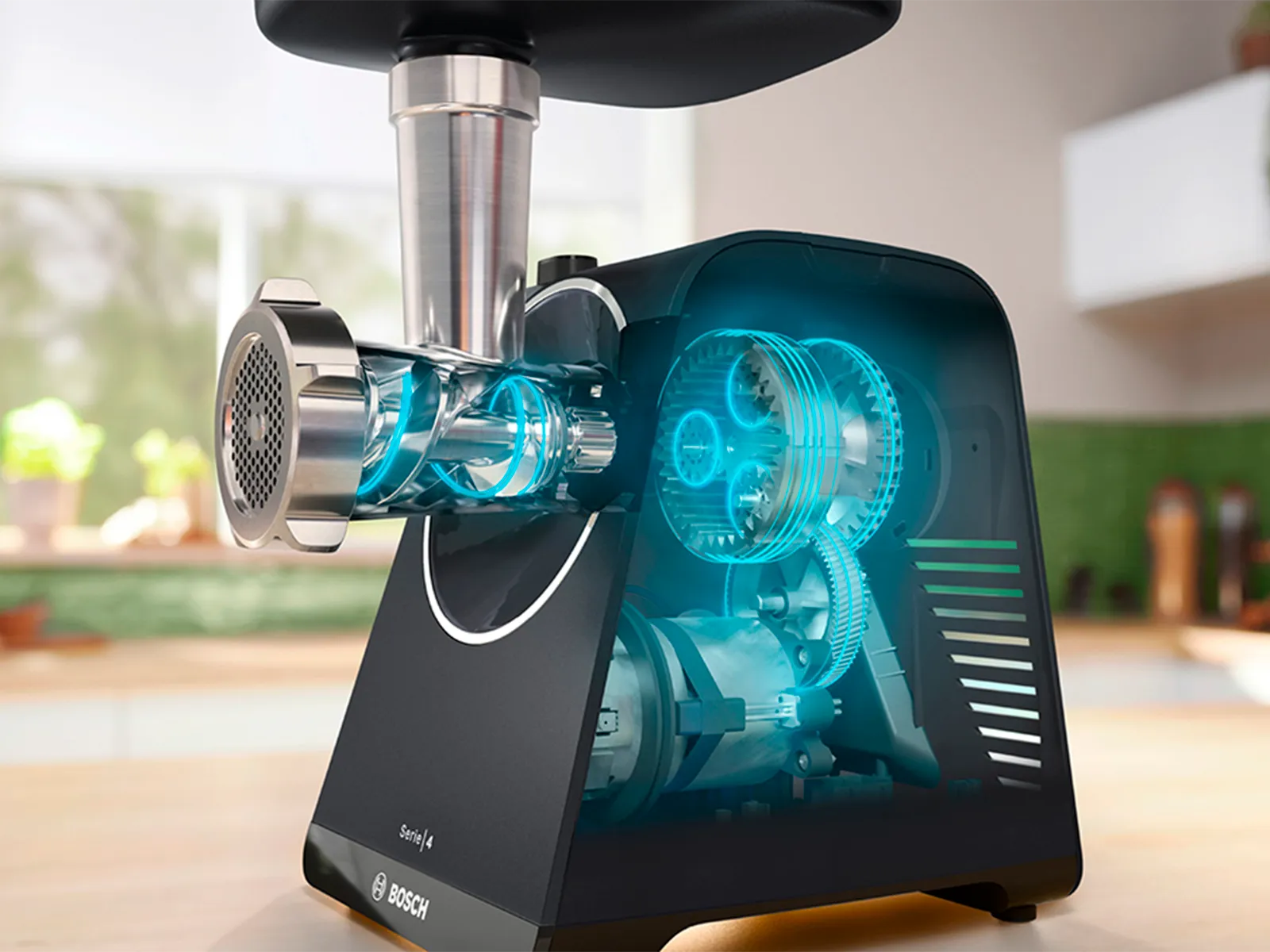 Imagine cu interiorul MultiPower din Seria 4, unde sunt puse în evidenţă piesele motorului.