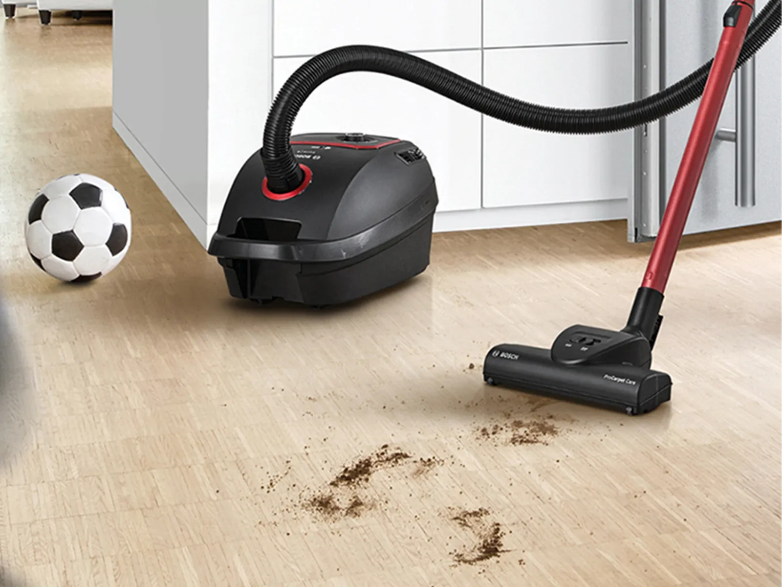 A ProPower model effectively cleans up dirt from football boots.