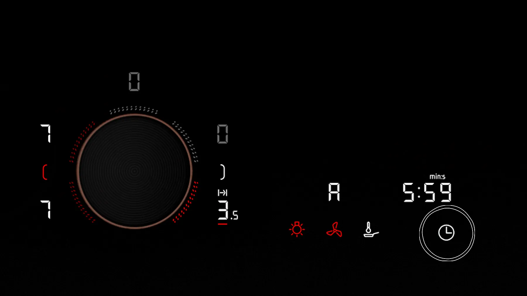 NEFF Induktionskochfeld Uhren-/Timersymbol